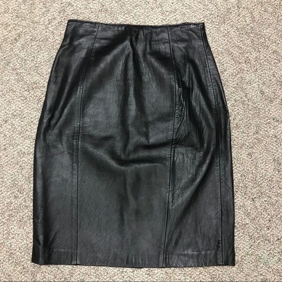 Marc by Andrew Marc high waisted leather skirt 7/8 9/10 - Picture 3 of 9